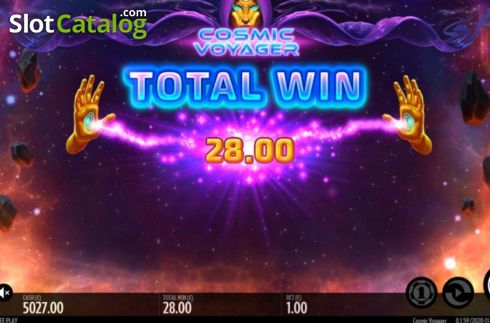 Total Win. Cosmic Voyager slot