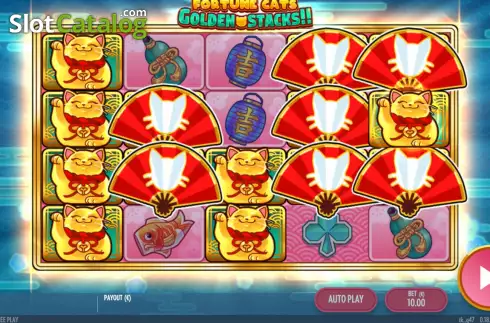 Feature Screen. Fortune Cats Golden Stacks slot