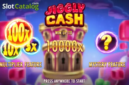 Start Screen. Jiggly Cash slot