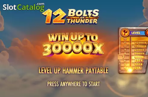 Bildschirm2. 12 Bolts of Thunder slot