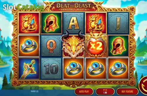 Game Screen. Beat the Beast Dragon’s Wrath slot