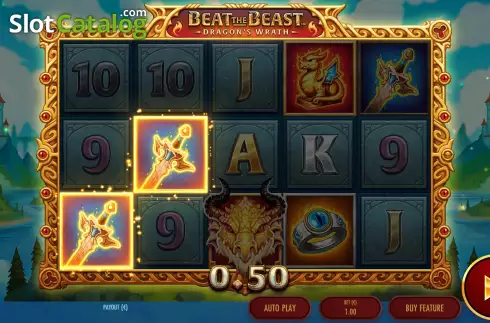 Win Screen. Beat the Beast Dragon’s Wrath slot