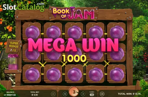 Mega Win. Book of Jam slot