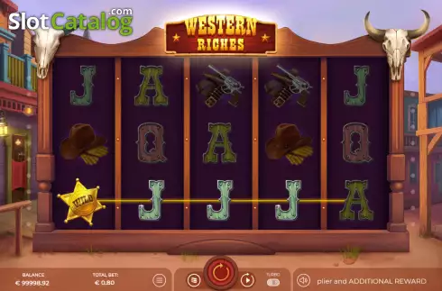 Win screen. Western Riches slot