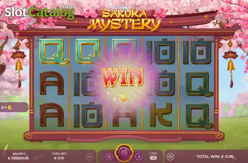 Win Screen 2. Sakura Mystery slot