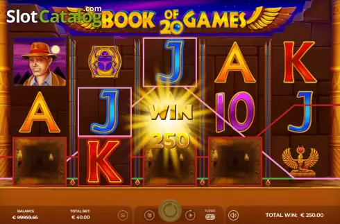 Win Screen 2. Book of Games 20 slot