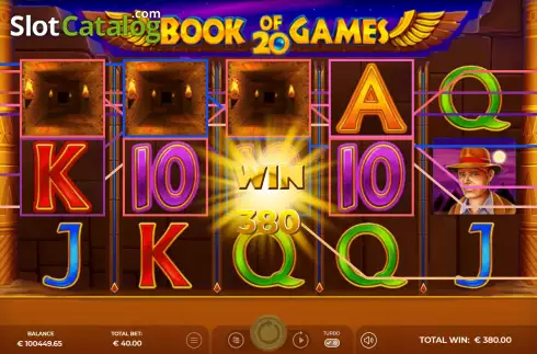 Win Screen 4. Book of Games 20 slot