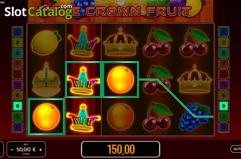 Win screen 2. The Crown Fruit slot