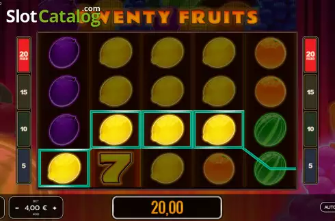 Win screen 2. Twenty Fruits slot