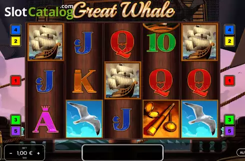 Free Spins screen. Great Whale slot