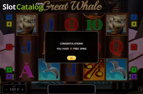 Free Spins screen 2. Great Whale slot