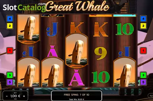 Free Spins screen 3. Great Whale slot