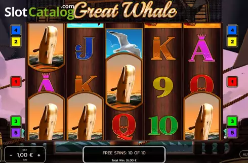 Free Spins screen 4. Great Whale slot