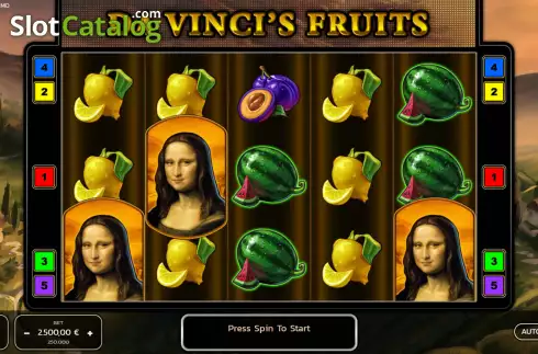 Скрин2. Da Vinci's Fruits слот