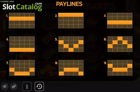Paylines screen 1. Money Standard slot