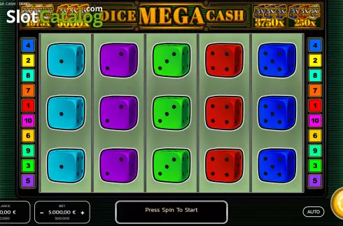Bildschirm2. Dice Mega Cash slot