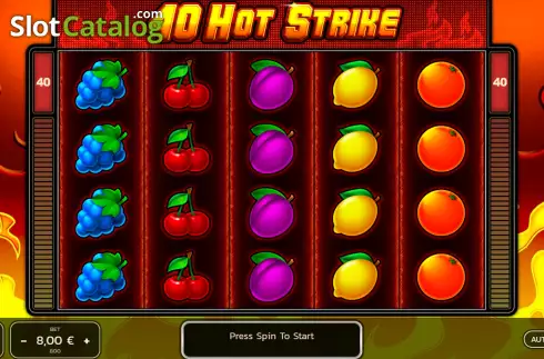 Game screen. 40 Hot Strike slot