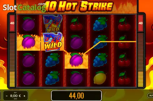 Win screen 2. 40 Hot Strike slot