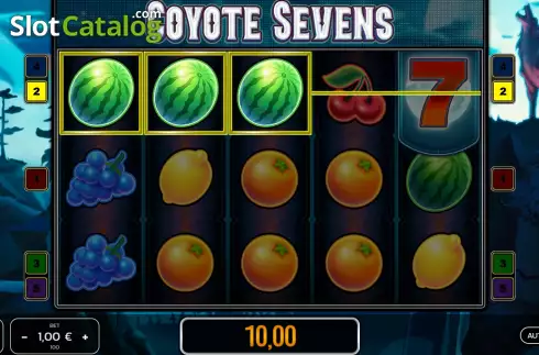 Bildschirm3. Coyote Sevens slot