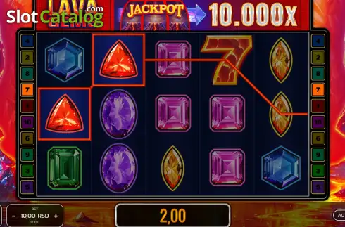 Schermo3. Lava Gems slot
