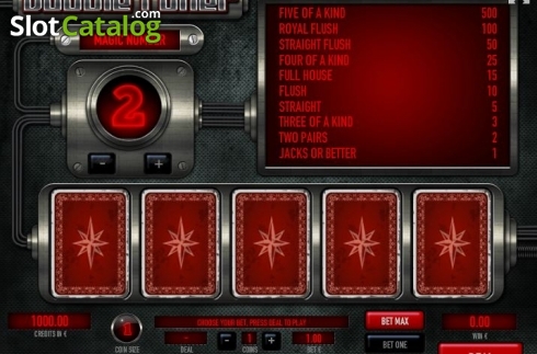 Game Screen 1. Double Poker (Tom Horn Gaming) slot
