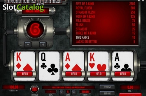 Bildschirm4. Double Poker (Tom Horn Gaming) slot