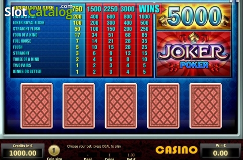 Game Screen 1. Joker Poker (Tom Horn Gaming) slot