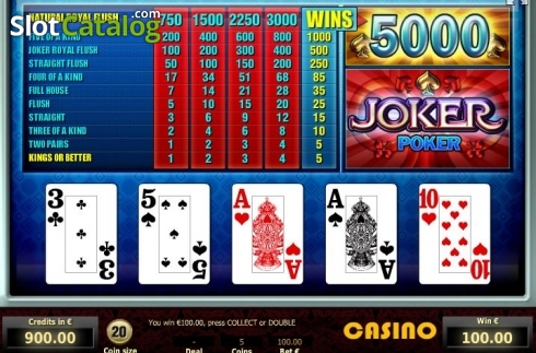 画面4. Joker Poker (Tom Horn Gaming) カジノスロット