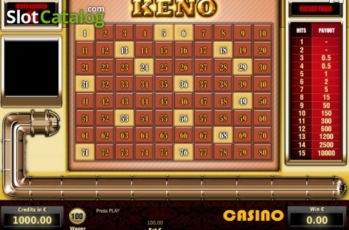 Game Screen 2. Keno (Tom Horn Gaming) slot