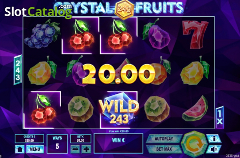 Win screen 3. 243 Crystal Fruits Reversed slot