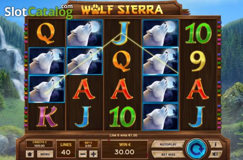 Win screen. Wolf Sierra slot
