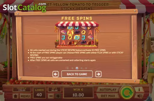 画面5. La Tomatina (Tom Horn Gaming) カジノスロット