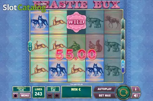 Win screen 2. Beastie Bux slot