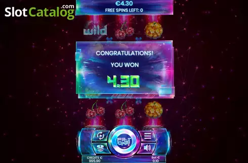 Total Win in Free Spins Screen. Frutopia slot