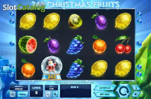 Game screen. 243 Christmas Fruits slot