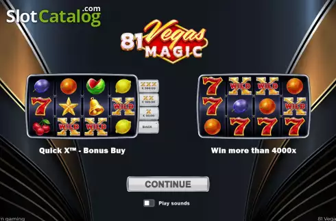 Start Screen. 81 Vegas Magic slot