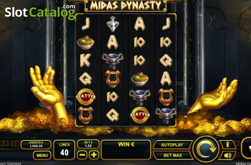 Game screen. Midas Dynasty slot
