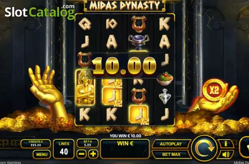 Win screen. Midas Dynasty slot