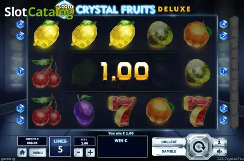 Win screen. 243 Crystal Fruits Deluxe slot