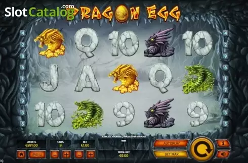 Écran2. Dragon Egg (Tom Horn Gaming) Machine à sous
