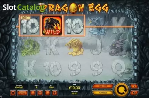 Win Screen. Dragon Egg (Tom Horn Gaming) slot