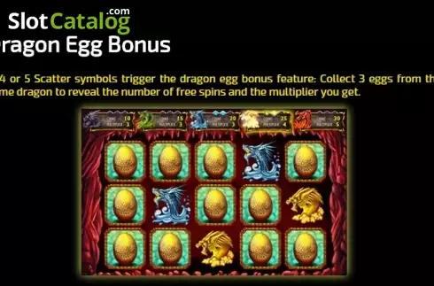 Ekran5. Dragon Egg (Tom Horn Gaming) yuvası