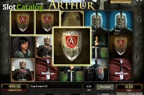Win screen. King Arthur (Tom Horn Gaming) slot