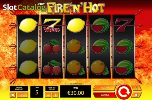 Wild Win screen. Fire'n'Hot slot