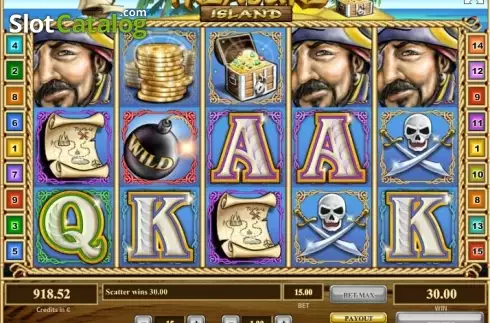 Scatter screen. Treasure Island (Tom Horn Gaming) slot