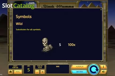 Bildschirm7. Black Mummy slot