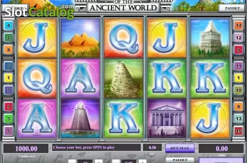 Game Workflow screen. Wonders of the Ancient World slot