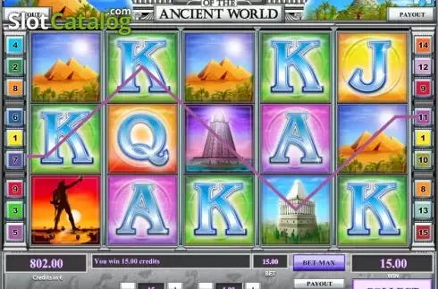 Wild Win screen. Wonders of the Ancient World slot