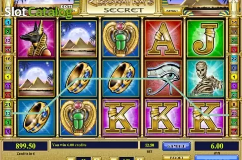 Win screen. Cleopatra's Secret slot