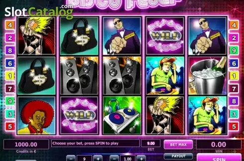 Reel screen. Disco Fever (Tom Horn Gaming) slot